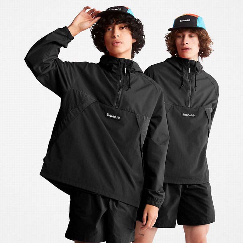 Timberland DWR Zip-Neck Vjetrovka Crne | 52115378