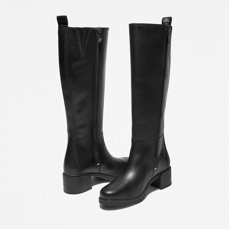 Timberland Dalston Vibe Tall Visoke Čizme Crne | 28319166