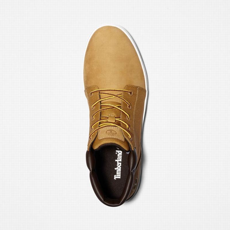 Timberland Davis Square Koža/Fabric Chukka Čizme Smeđe | 39355801