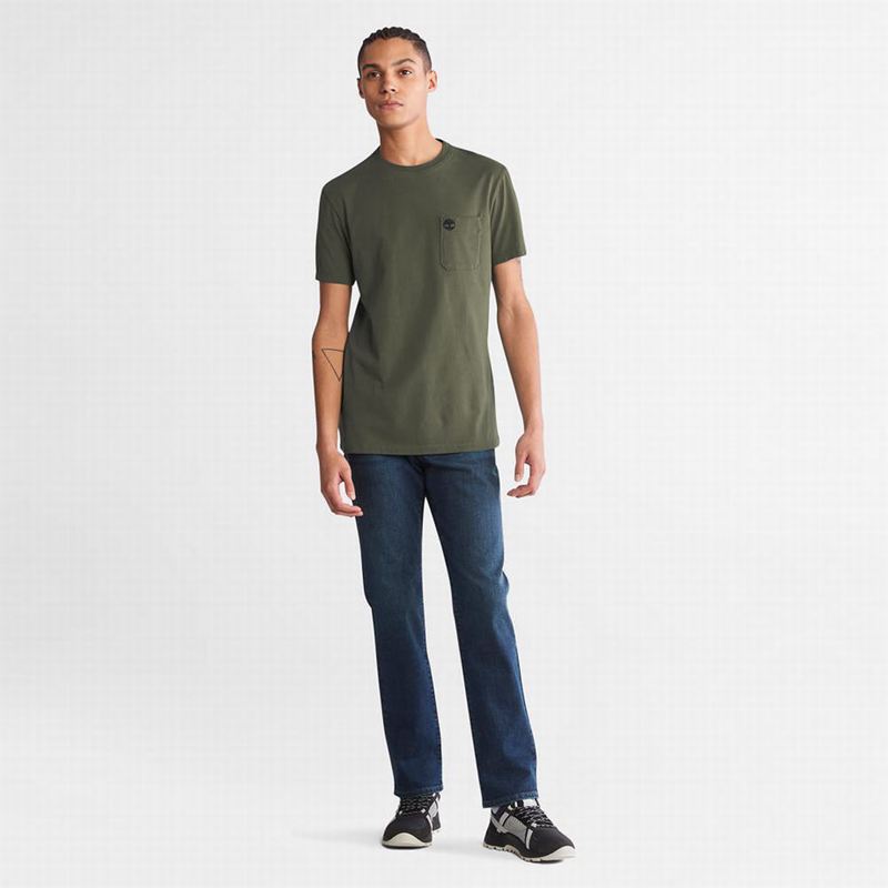 Timberland Dotted Tree-logo Majice Maslinasto Zelene | 15055813