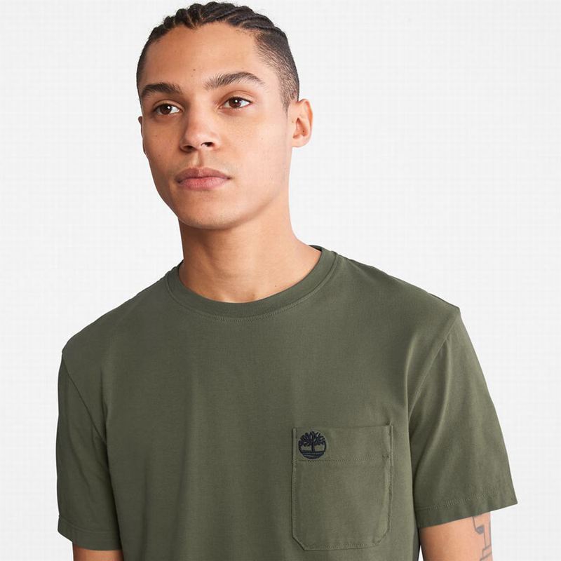 Timberland Dotted Tree-logo Majice Maslinasto Zelene | 15055813