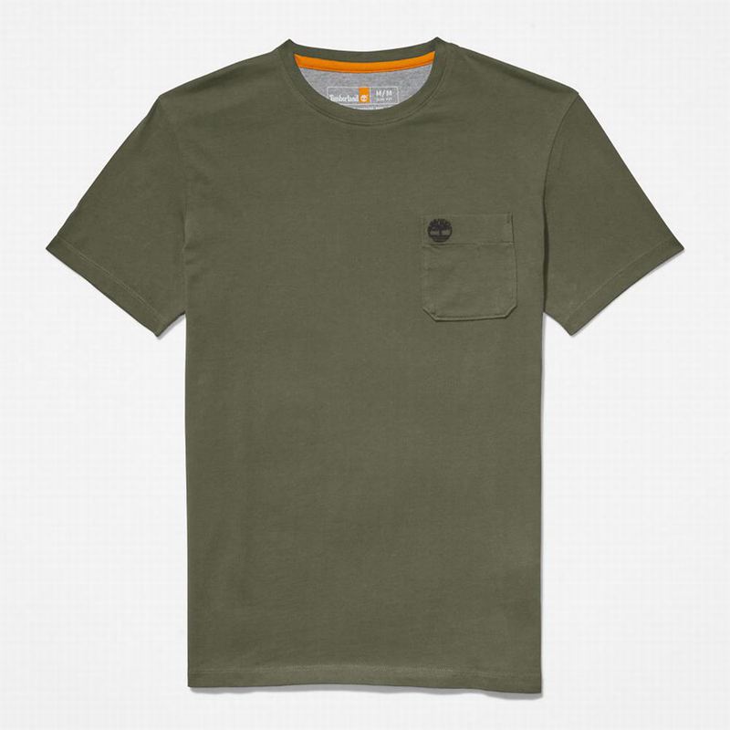 Timberland Dotted Tree-logo Majice Maslinasto Zelene | 15055813