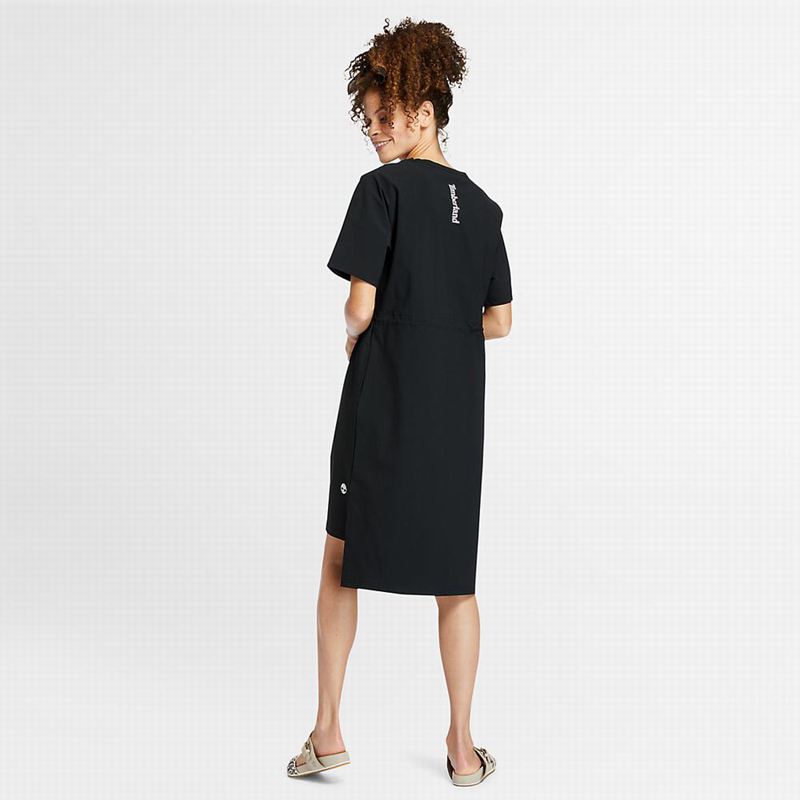Timberland Drawstring T-Shirt Haljine Crne | 40578296