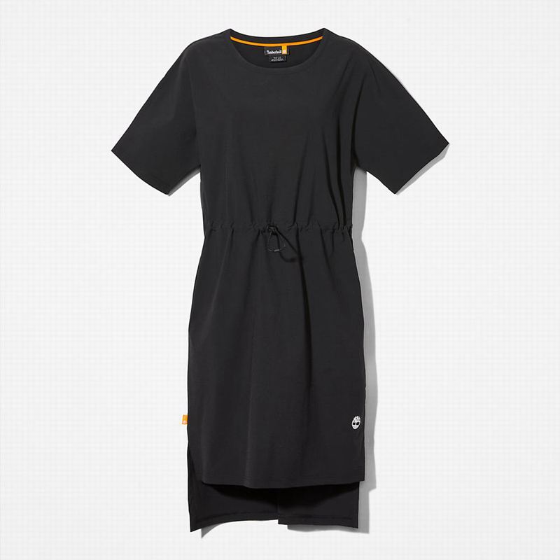 Timberland Drawstring T-Shirt Haljine Crne | 40578296