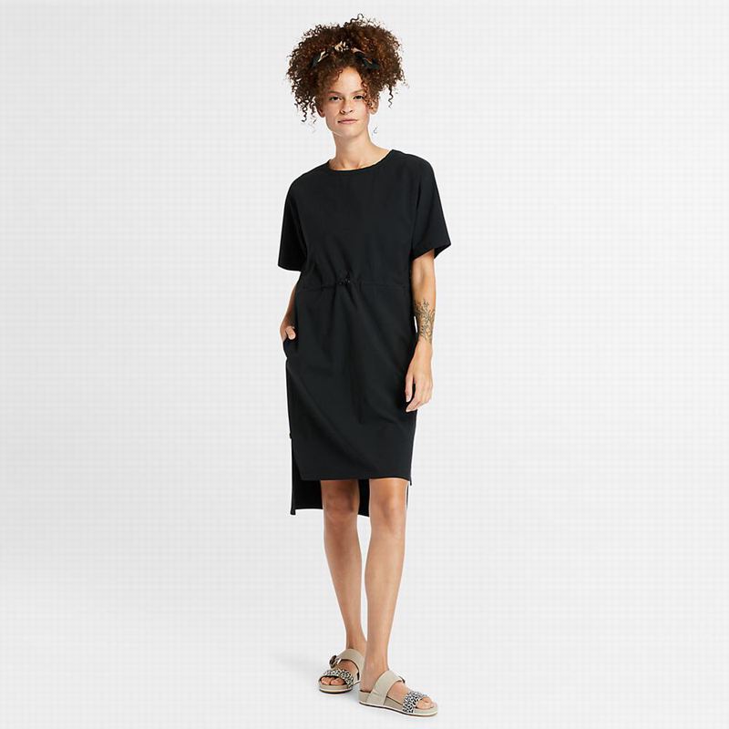 Timberland Drawstring T-Shirt Haljine Crne | 40578296