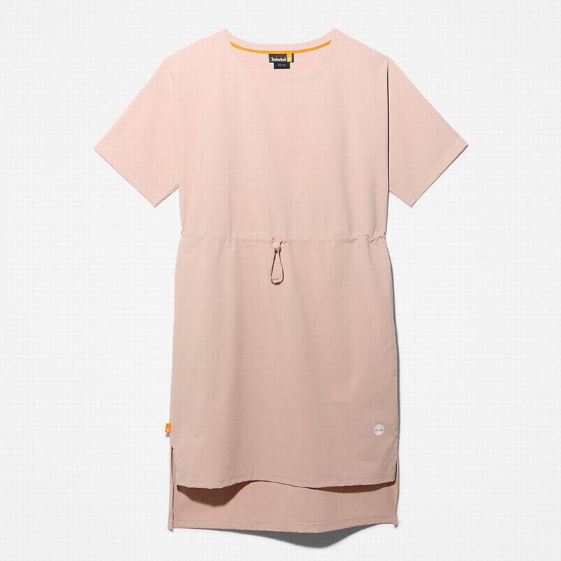 Timberland Drawstring T-Shirt Haljine Roze | 10034471