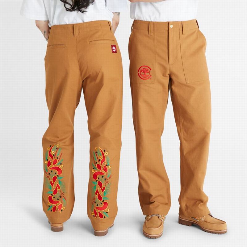 Timberland Duck Canvas Workwear Hlače Smeđe | 59137626