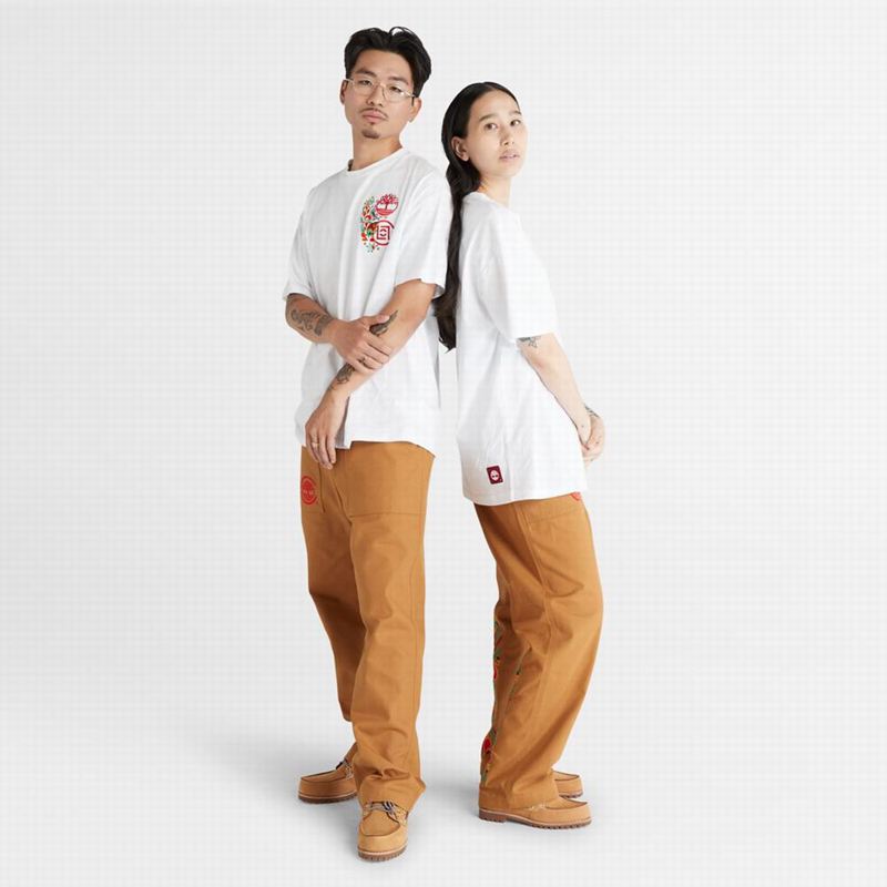 Timberland Duck Canvas Workwear Hlače Smeđe | 59137626