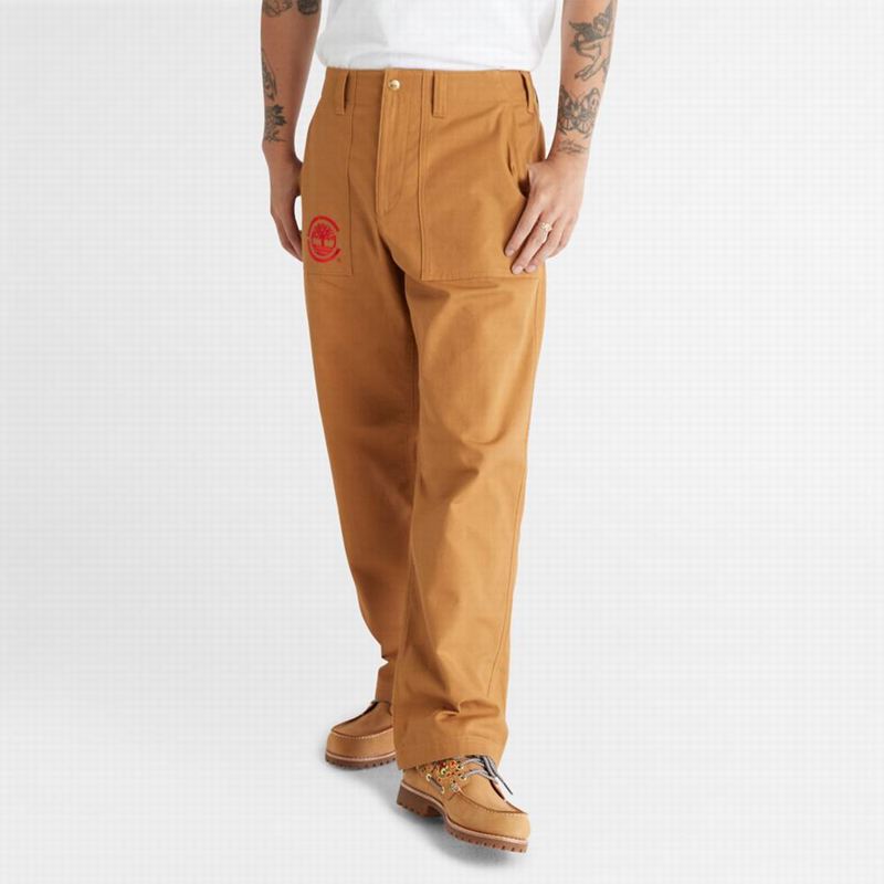 Timberland Duck Canvas Workwear Hlače Smeđe | 59137626
