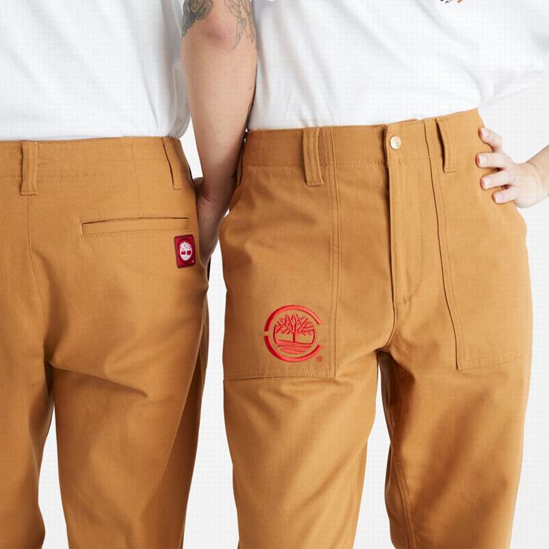 Timberland Duck Canvas Workwear Hlače Smeđe | 59137626