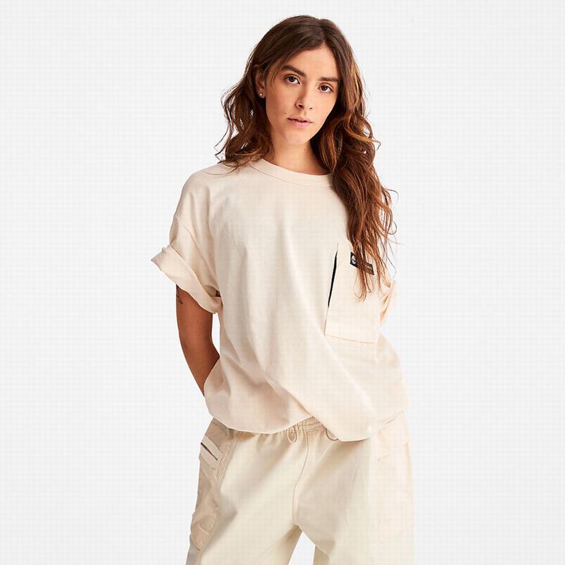 Timberland Dunstan River Crew Tee Majice Bež | 42197179