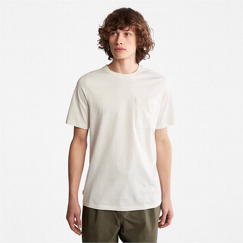 Timberland Dunstan River Crew Tee Majice Bijele | 53704051