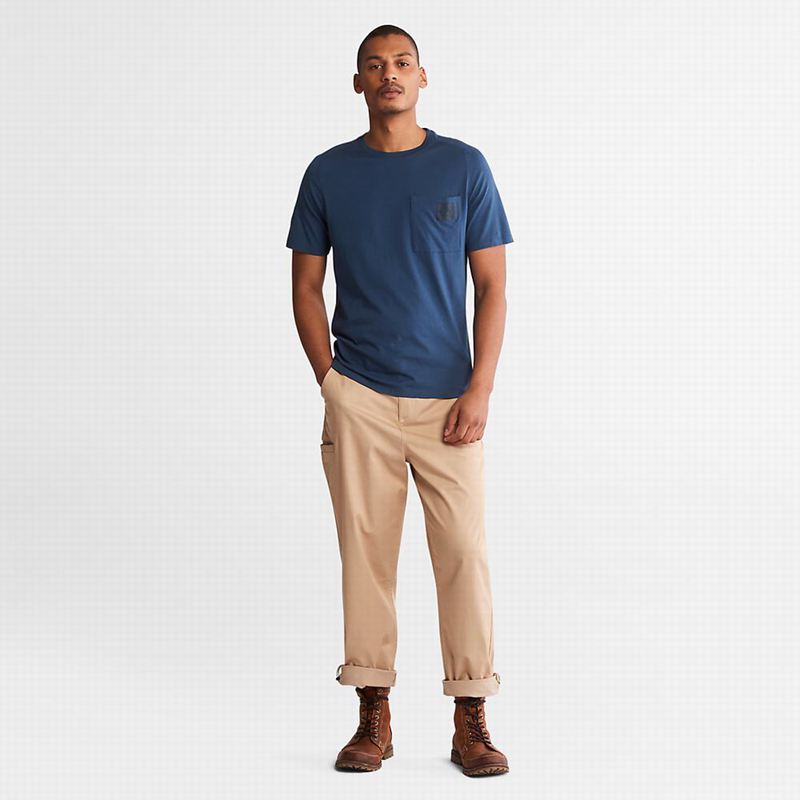 Timberland Dunstan River Crew Tee Majice Plave | 59554459