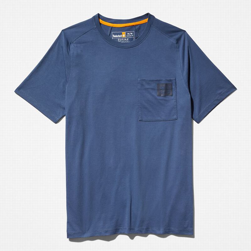 Timberland Dunstan River Crew Tee Majice Plave | 59554459