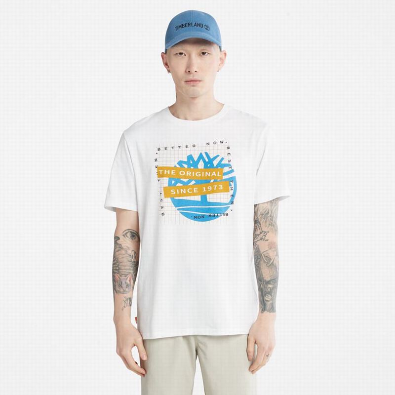 Timberland Dunstan River Crew Tee Majice Bijele | 67647855
