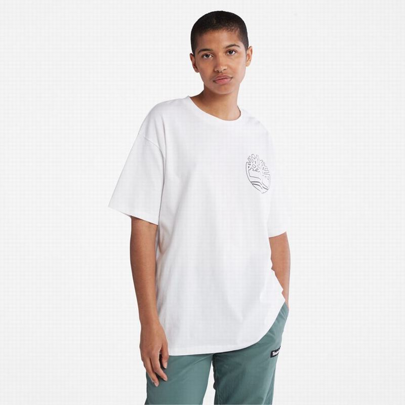 Timberland Dunstan River Crewneck Majice Bijele | 43574460