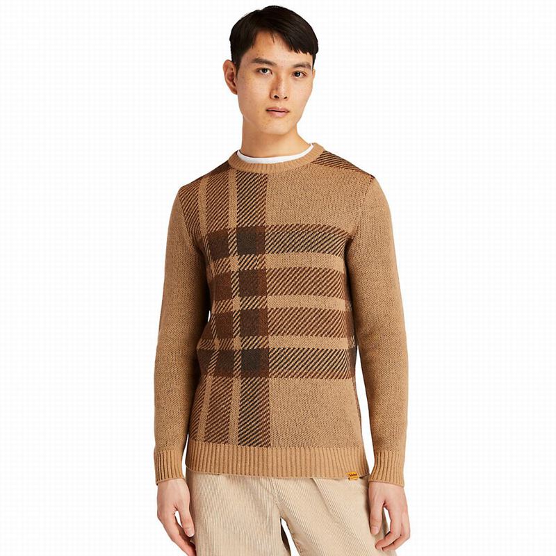 Timberland EK+ Intarsia Crewneck Džemperi Smeđe | 49032687