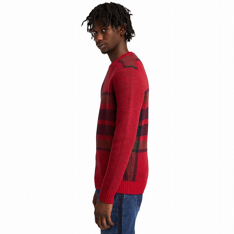 Timberland EK+ Intarsia Crewneck Džemperi Crvene | 6041114