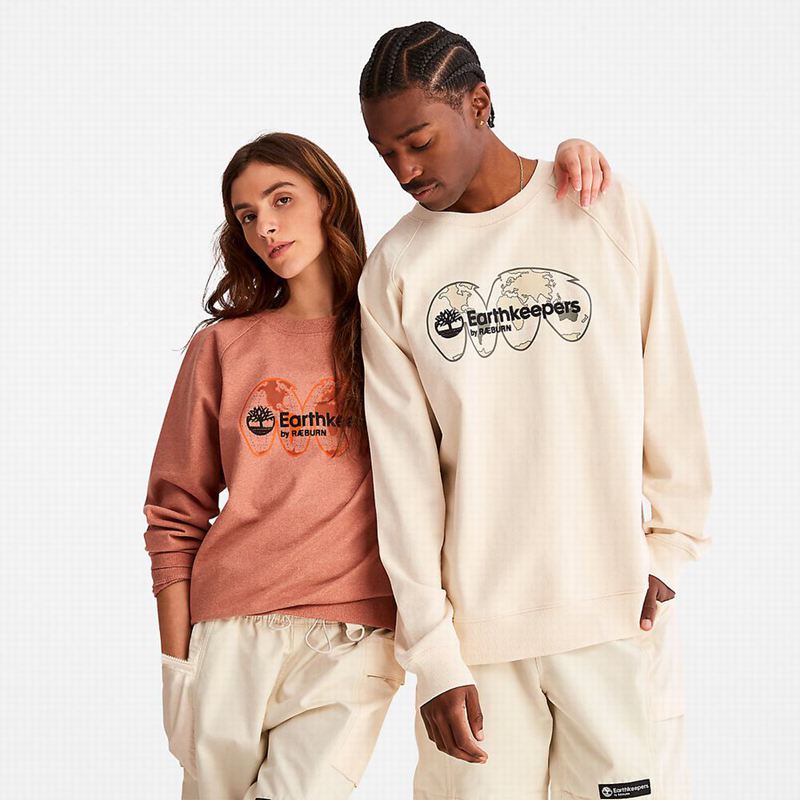 Timberland Earthkeepers by Raeburn Archive Globe Crewneck Dukserice Bež | 68804705