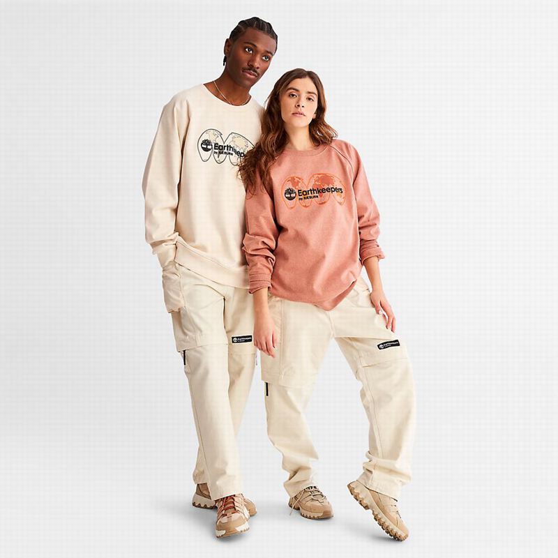 Timberland Earthkeepers by Raeburn Archive Globe Crewneck Dukserice Bež | 68804705