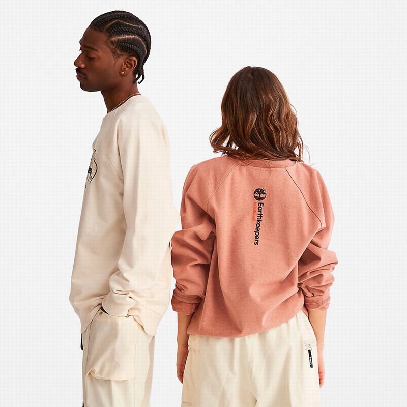 Timberland Earthkeepers by Raeburn Archive Globe Crewneck Dukserice Bež | 68804705
