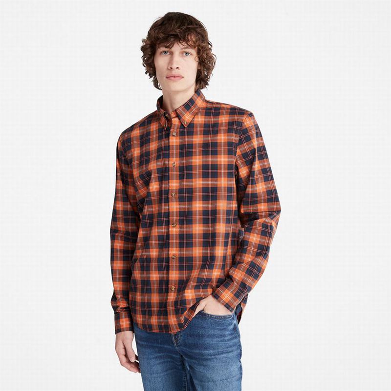 Timberland Eastham River Stretch Checked Košulje Narančaste | 37722460