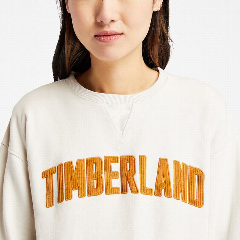 Timberland Ecoriginal Corduroy Logo Dukserice Bijele | 21736753