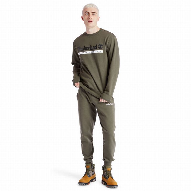Timberland Established 1973 Crew Dukserice Maslinasto Zelene | 55892287