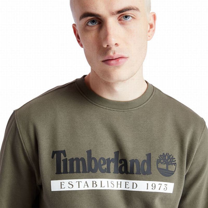 Timberland Established 1973 Crew Dukserice Maslinasto Zelene | 55892287