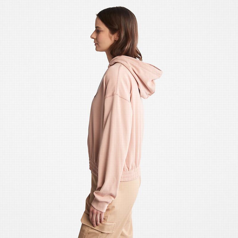 Timberland Established 1973 Logo Majica S Kapuljačom Roze | 2452169