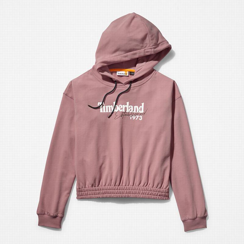 Timberland Established 1973 Logo Majica S Kapuljačom Roze | 32727015