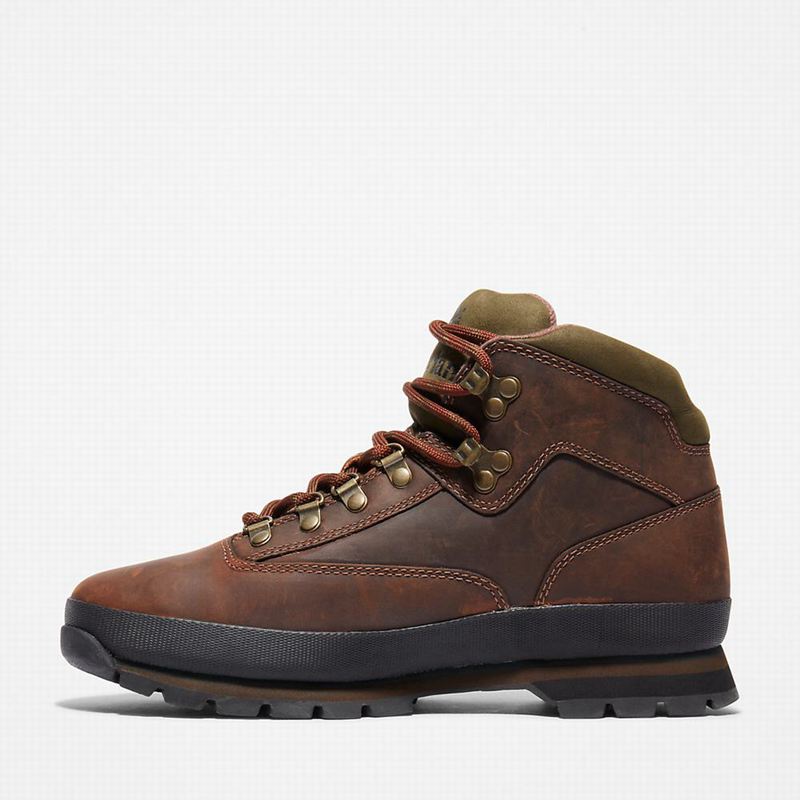 Timberland Euro Better Koža Planinarske Cipele Smeđe | 68839581