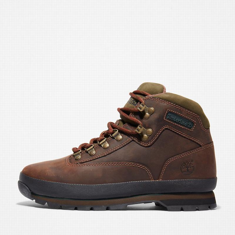 Timberland Euro Better Koža Planinarske Cipele Smeđe | 68839581