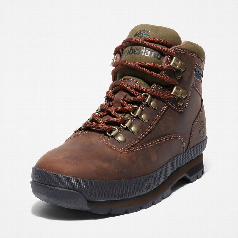 Timberland Euro Better Koža Planinarske Cipele Smeđe | 68839581