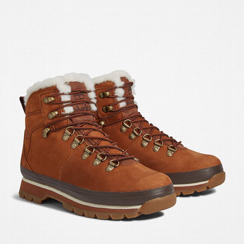 Timberland Euro Hiker Fur-Lined Vodootporne Čizme Smeđe | 82263380