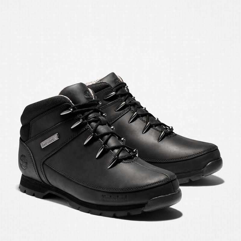 Timberland Euro Sprint Mid Planinarske Cipele Crne | 32583894
