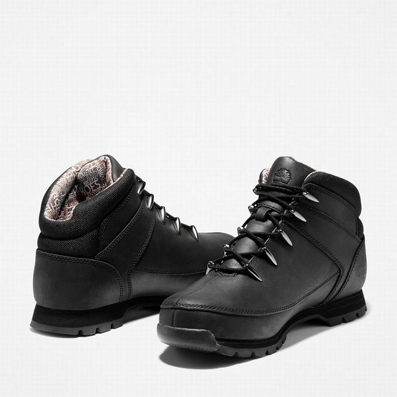 Timberland Euro Sprint Mid Planinarske Cipele Crne | 32583894