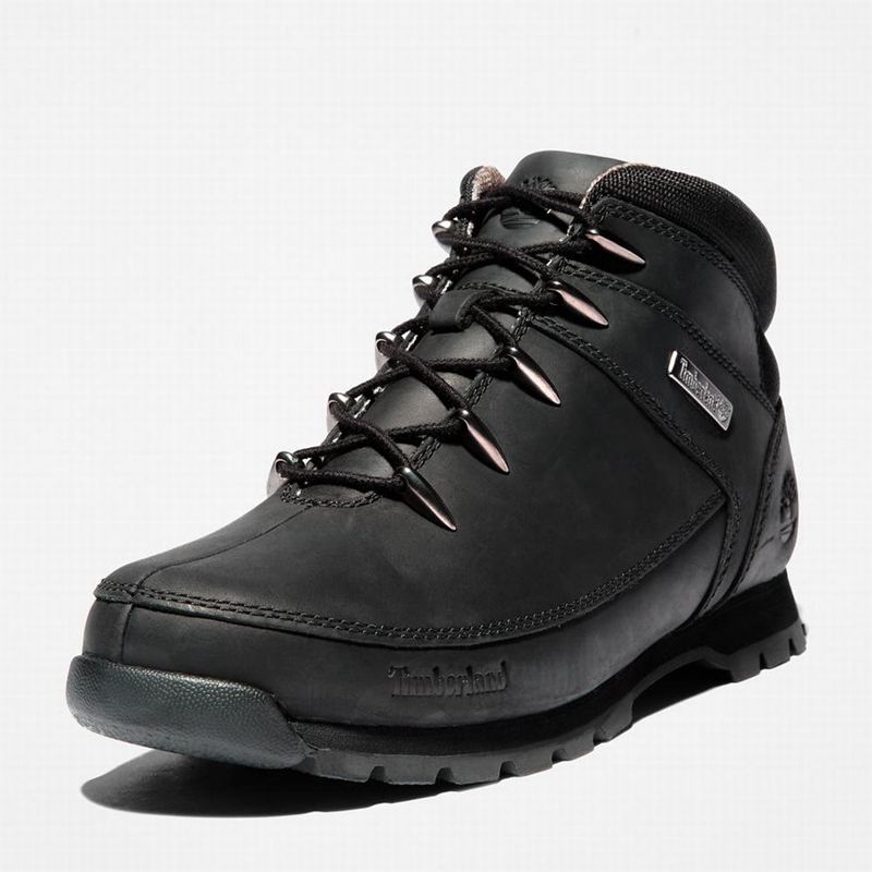 Timberland Euro Sprint Mid Planinarske Cipele Crne | 32583894