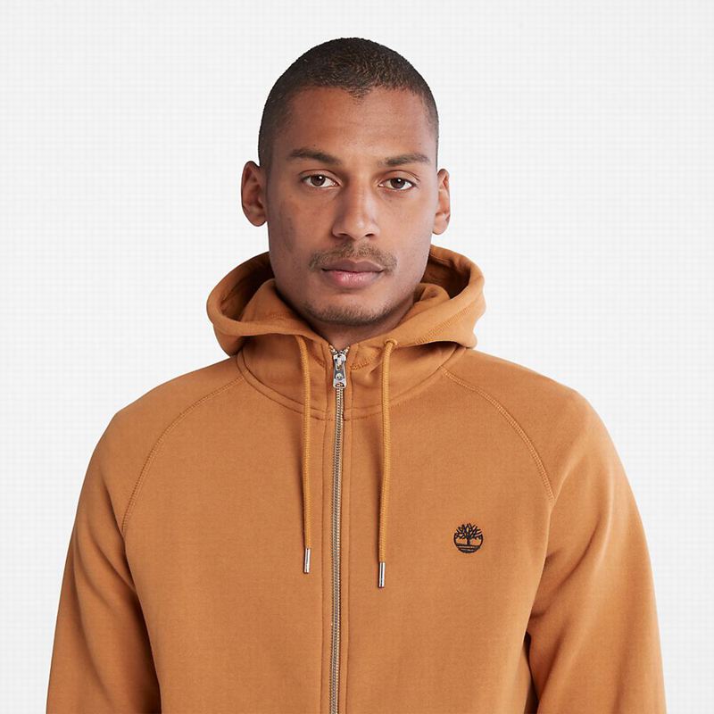 Timberland Exeter River Zip-Front Fleece Majica S Kapuljačom Smeđe | 60655142