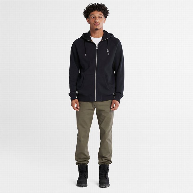 Timberland Exeter River Zip Majica S Kapuljačom Crne | 3672492