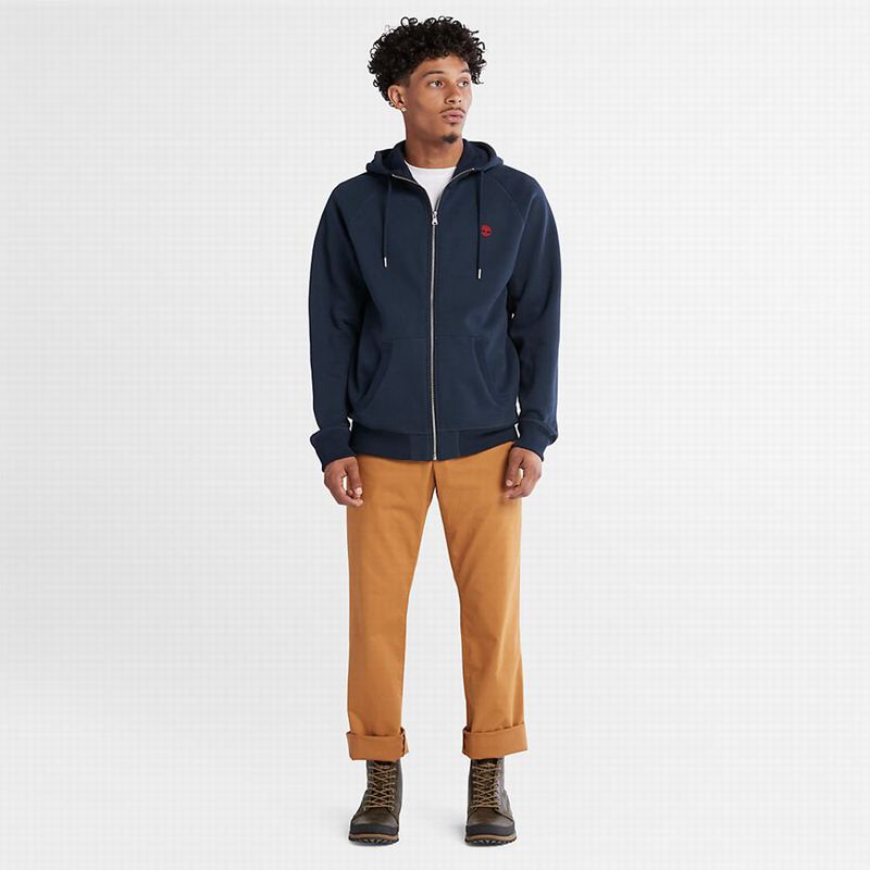 Timberland Exeter River Zip Majica S Kapuljačom Tamnoplave | 70683697