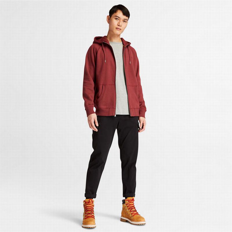 Timberland Exeter River Zip Majica S Kapuljačom Crvene | 94640021