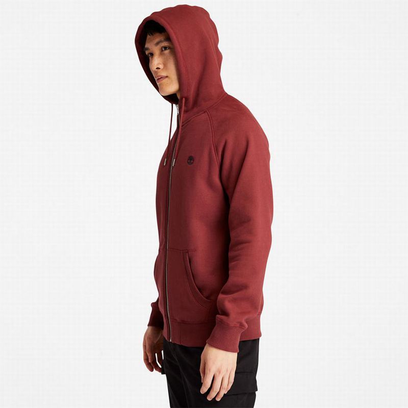 Timberland Exeter River Zip Majica S Kapuljačom Crvene | 94640021