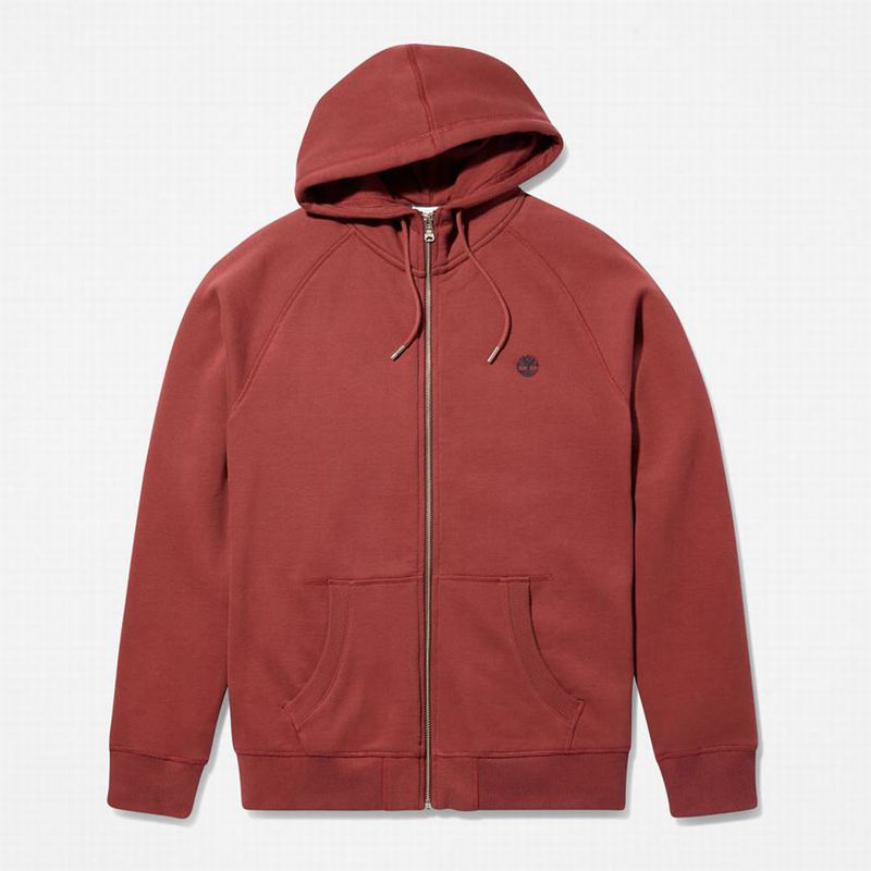 Timberland Exeter River Zip Majica S Kapuljačom Crvene | 94640021