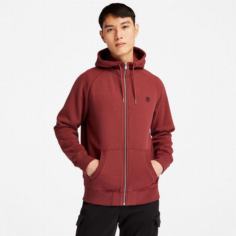 Timberland Exeter River Zip Majica S Kapuljačom Crvene | 94640021