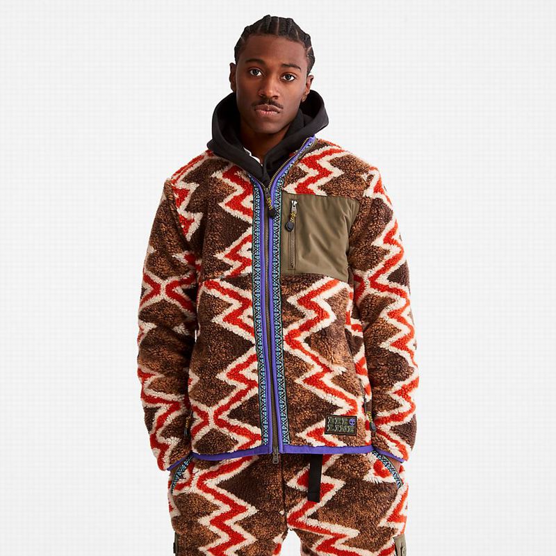 Timberland Faux-shearling Flis Jakne Crvene | 42149740
