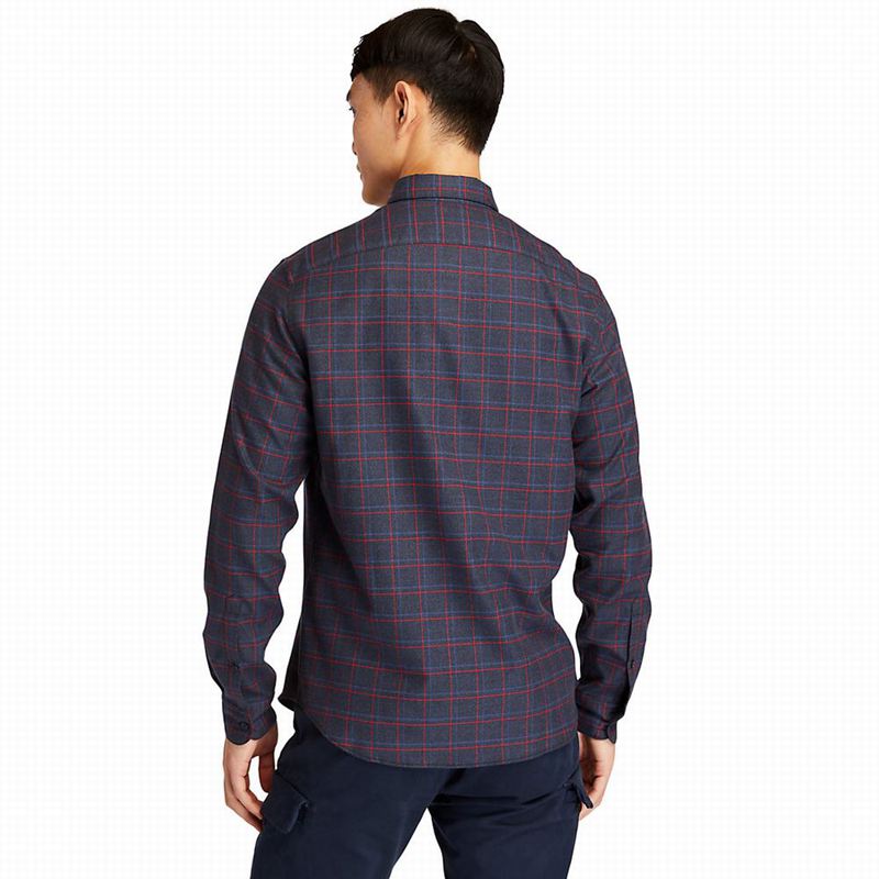 Timberland Flannel Checked Košulje Tamnoplave | 61868773