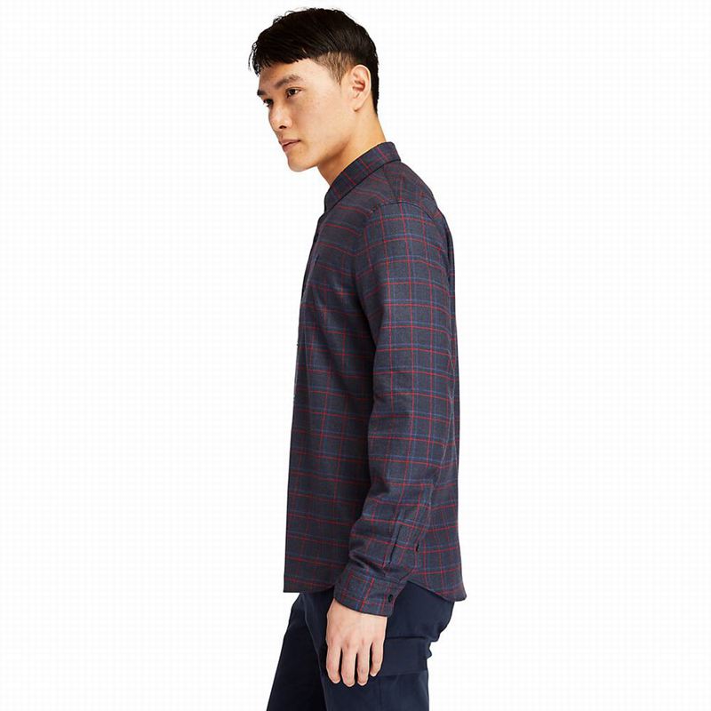 Timberland Flannel Checked Košulje Tamnoplave | 61868773