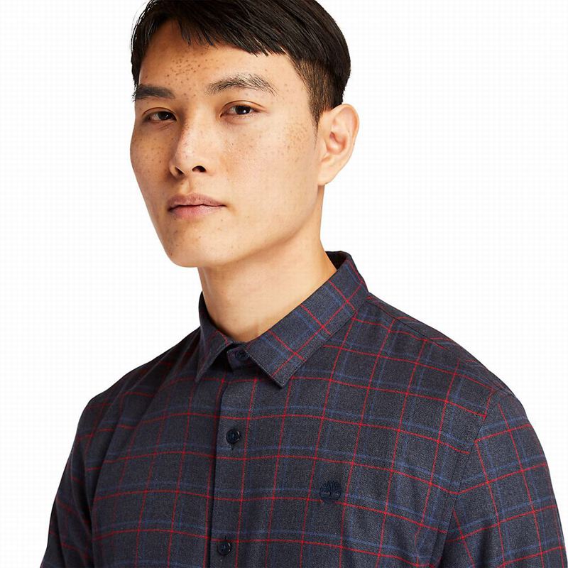 Timberland Flannel Checked Košulje Tamnoplave | 61868773