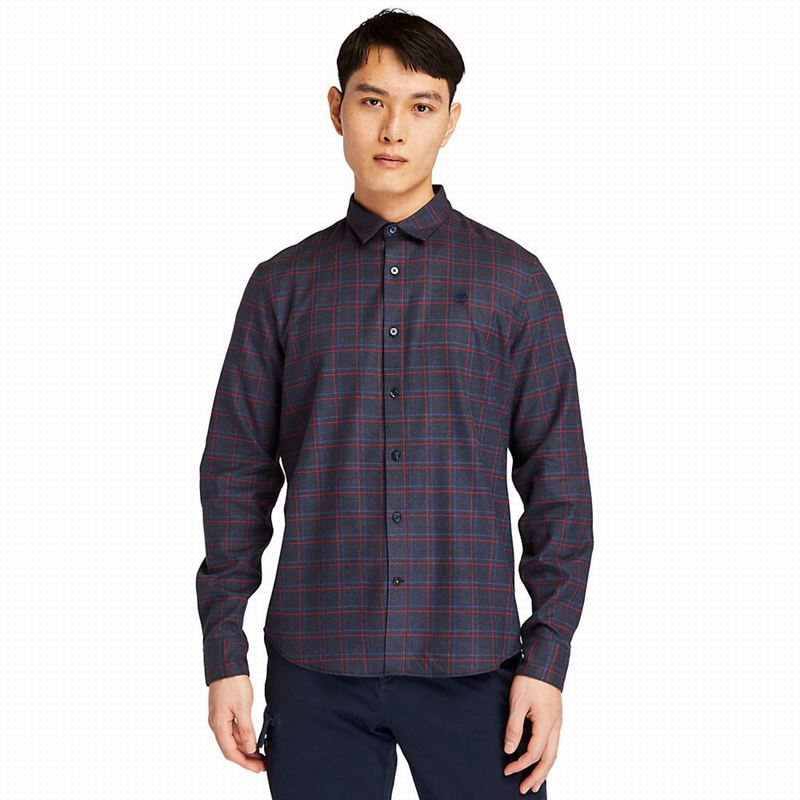 Timberland Flannel Checked Košulje Tamnoplave | 61868773
